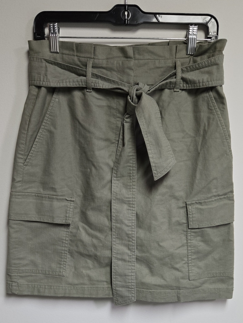 LOFT Olive Green Tie-Waist Cargo Skirt Size 4